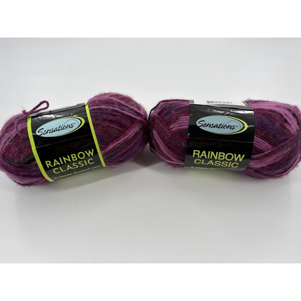 Sensations Rainbow Classic Yarn Berry 43845 Discontinued 11oz 615yd Lot of 2